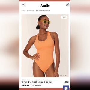 Andie's Tulum orange bathing suit medium